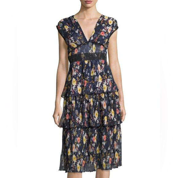 Revolve Foxiedox Floralia Tiered Dress XS - Picture 1 of 15